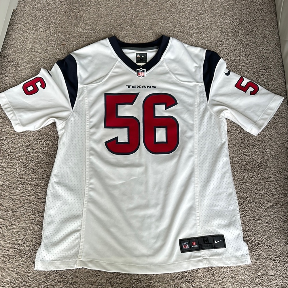 White and Red Texans Jersey